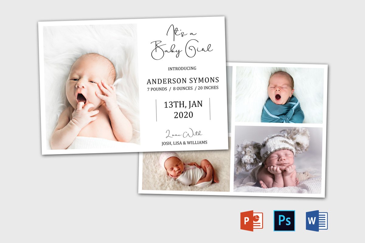 Birth Announcement Template example image 1