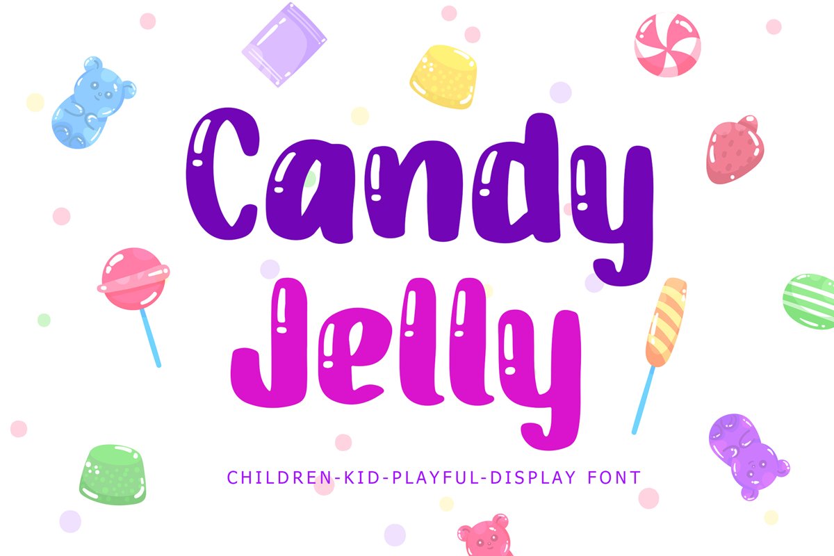 Candy Jelly Playful Display Font example image 1