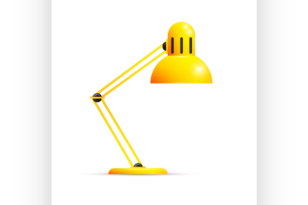 Yellow desk lamp example image 1