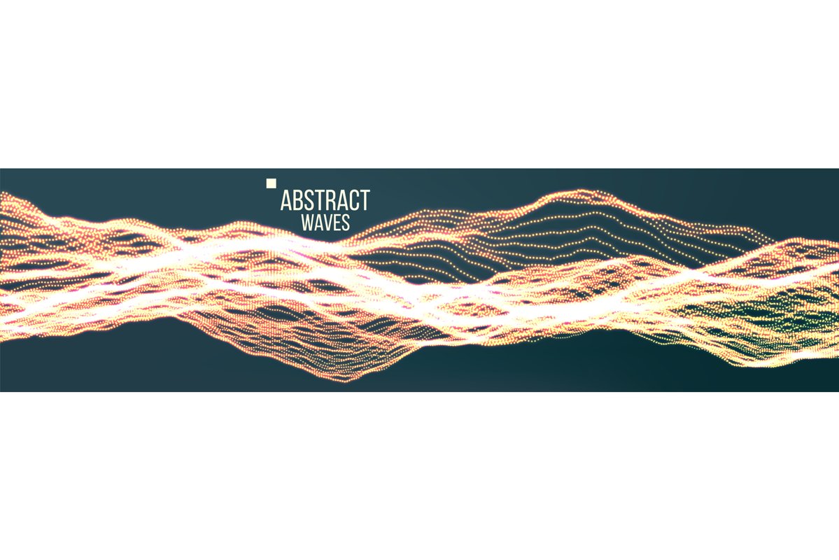 Music Waves Abstract Sound Background Vector. Pont Dance example image 1