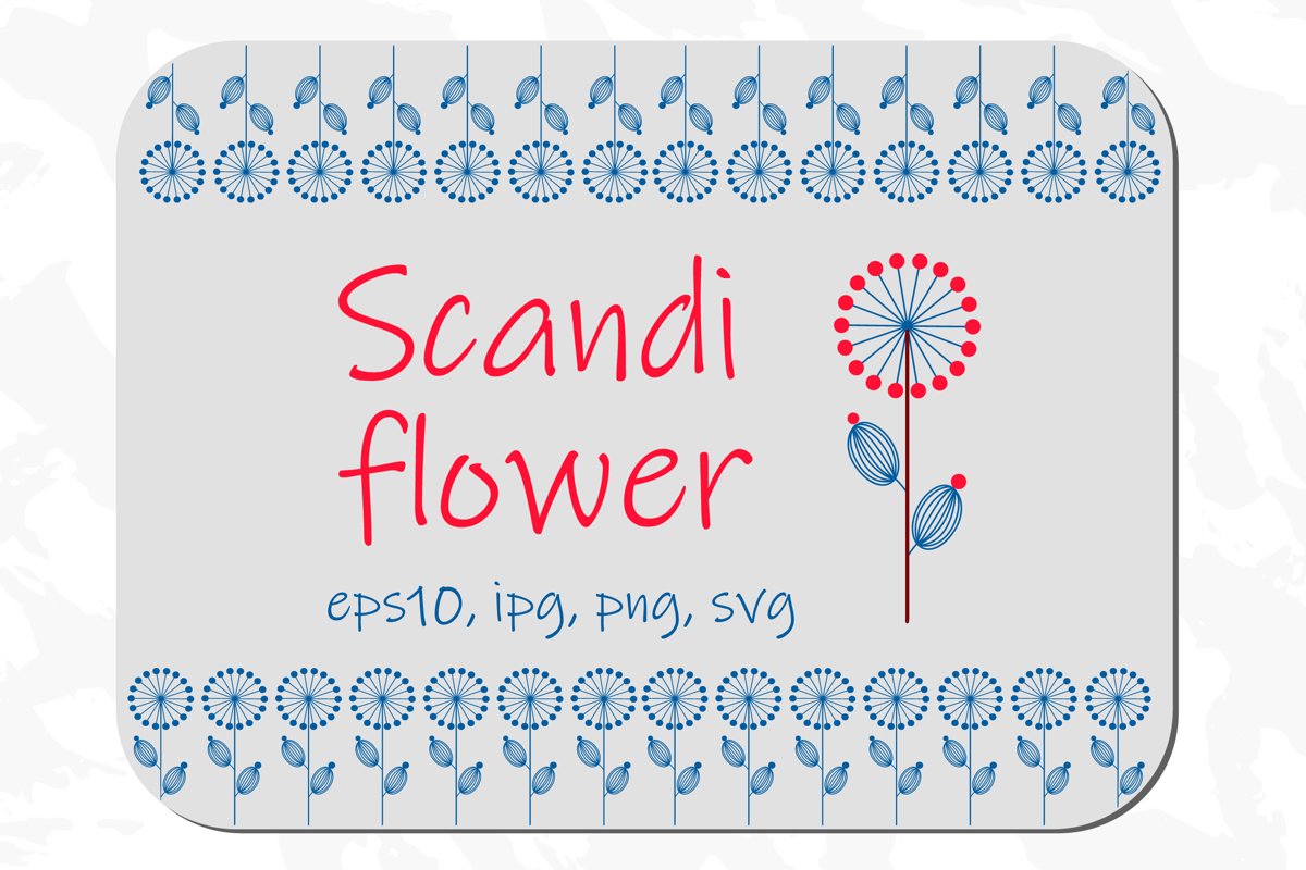 Scandi flower bundle SVG. Scandinavian home design . Pattern example image 1