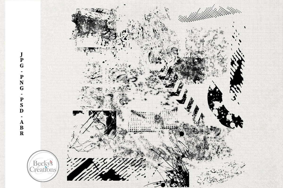 Grunge Photoshop Brushes/Illustrations example image 1