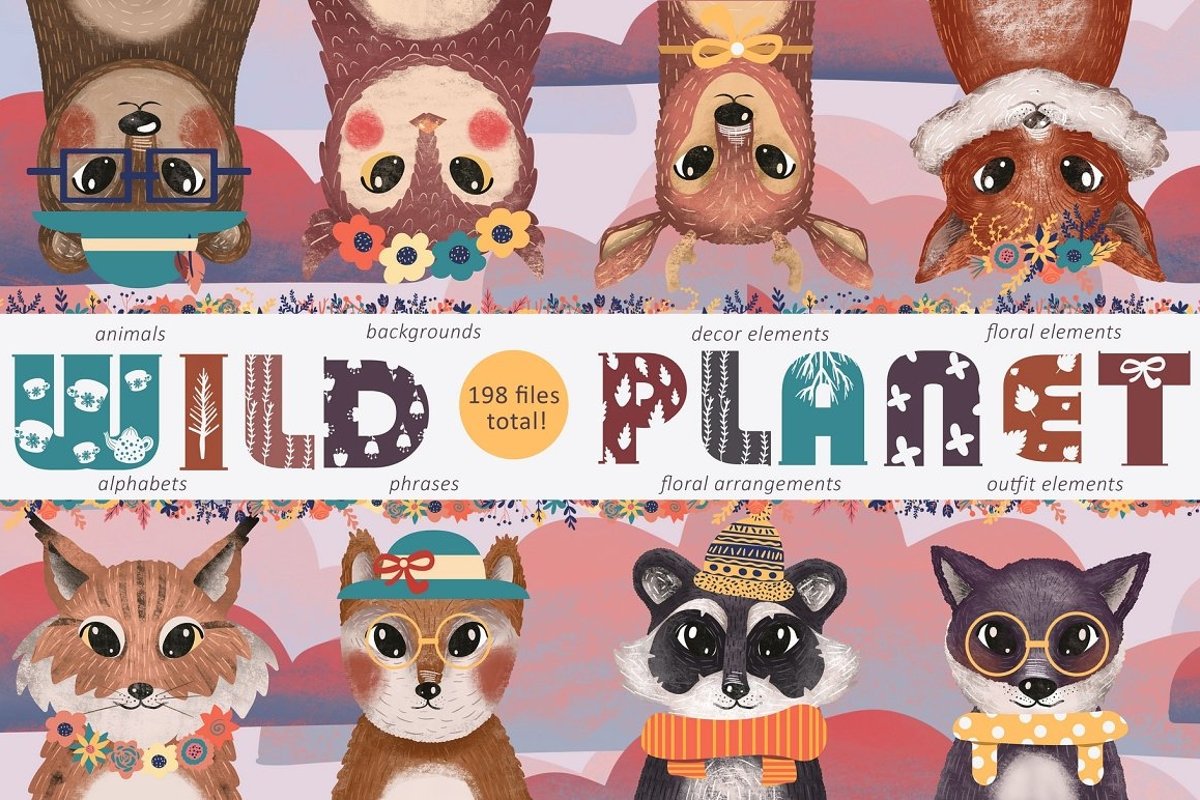 WILD PLANET cute baby graphic pack example image 1