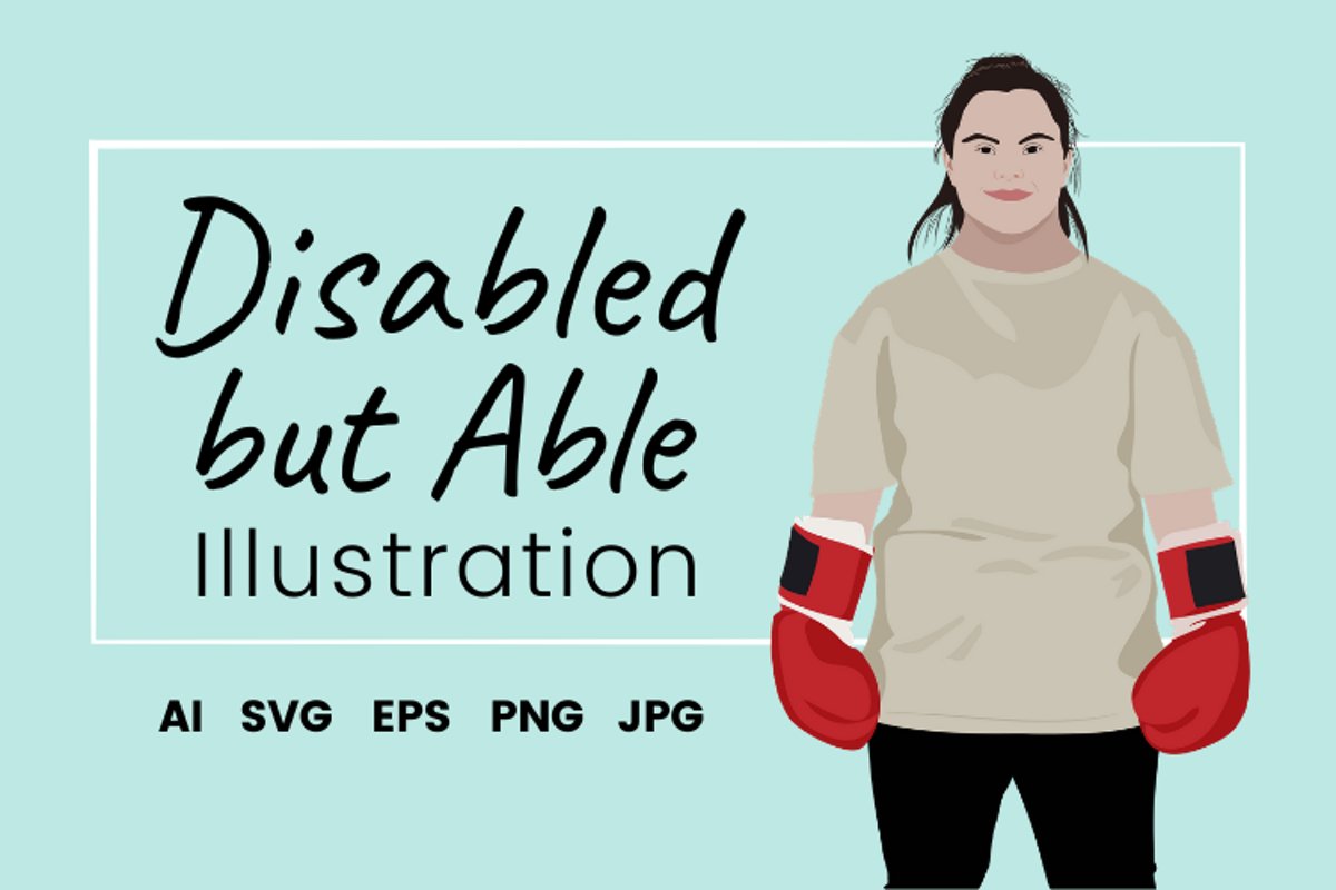 Disabled but Able Vector Illustration example image 1