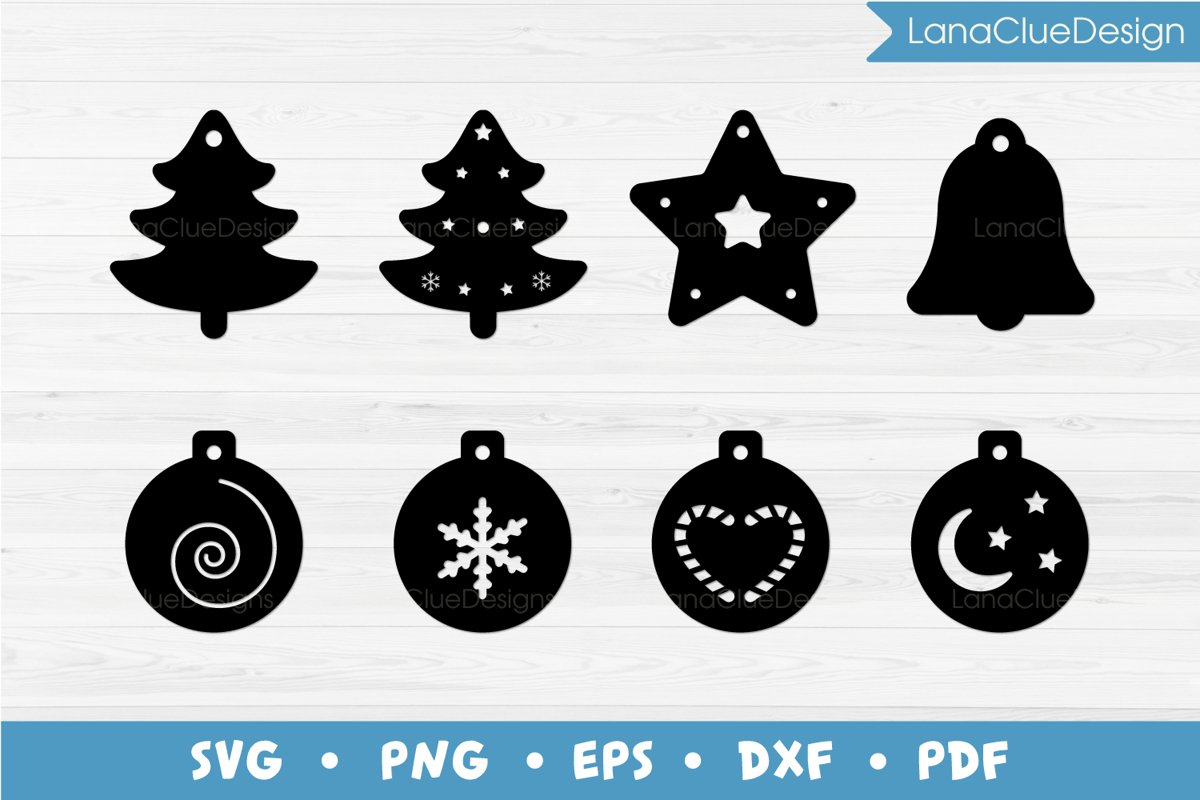 8 Christmas Gift Tags SVG Cut Files example image 1