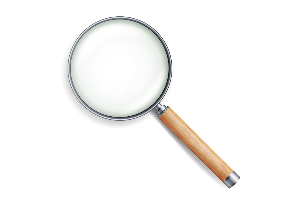 Realistic Magnifying Glass Vector example image 1