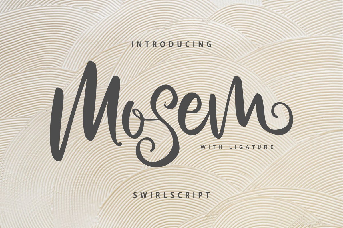 Mosem | Swirl Script Font example image 1