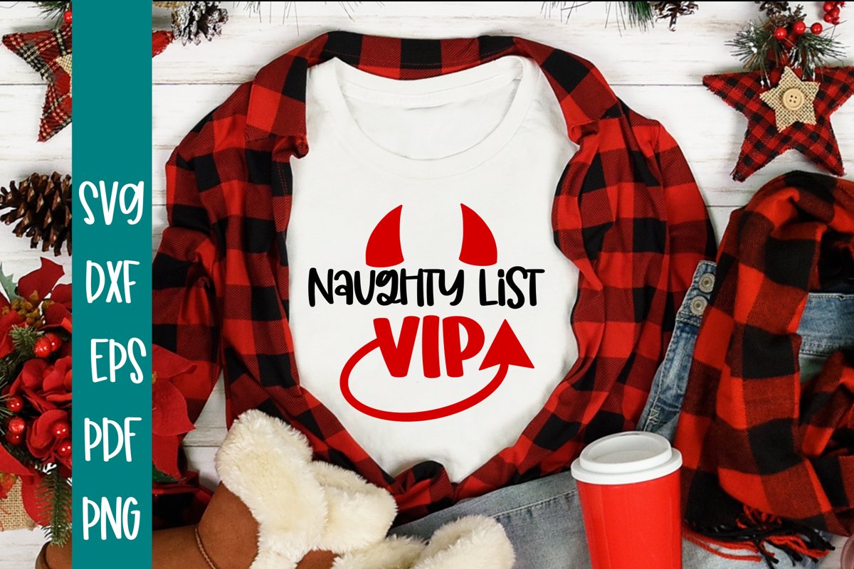 Naughty List VIP SVG - Funny Christmas SVG example image 1