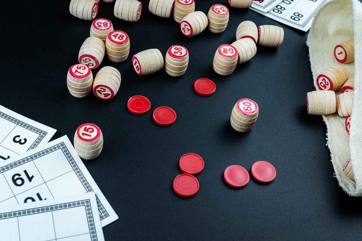 Lotto game on black background example image 1