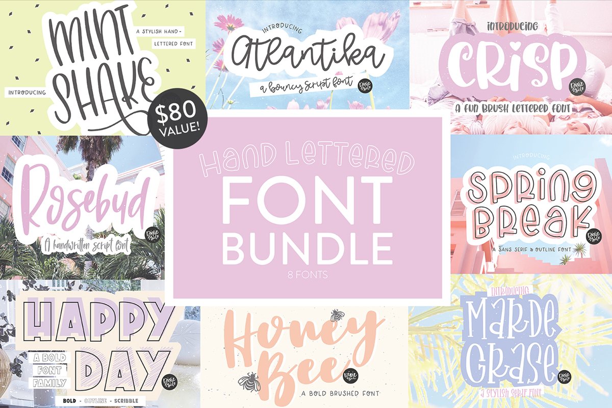 Hand Lettered Font Bundle by Dixie Type Co. example image 1