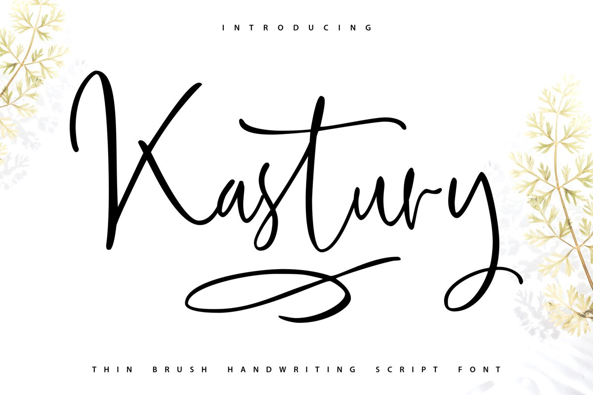 Kastury - Brush Handwriting Script Font example image 1