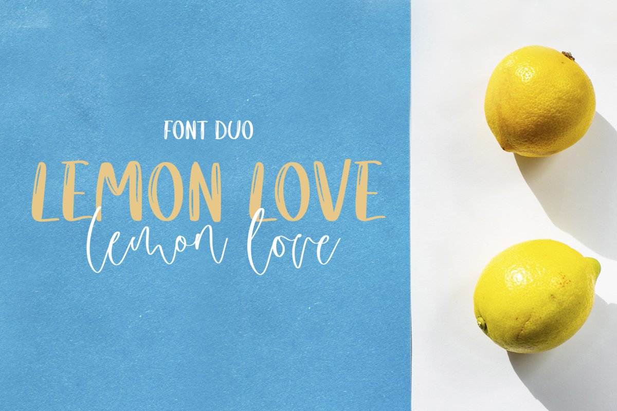 Lemon Love Font Duo example image 1