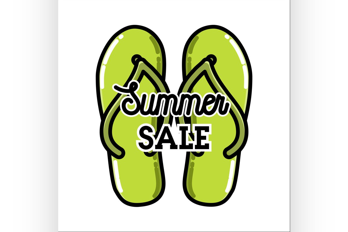 Color vintage summer sale emblem example image 1