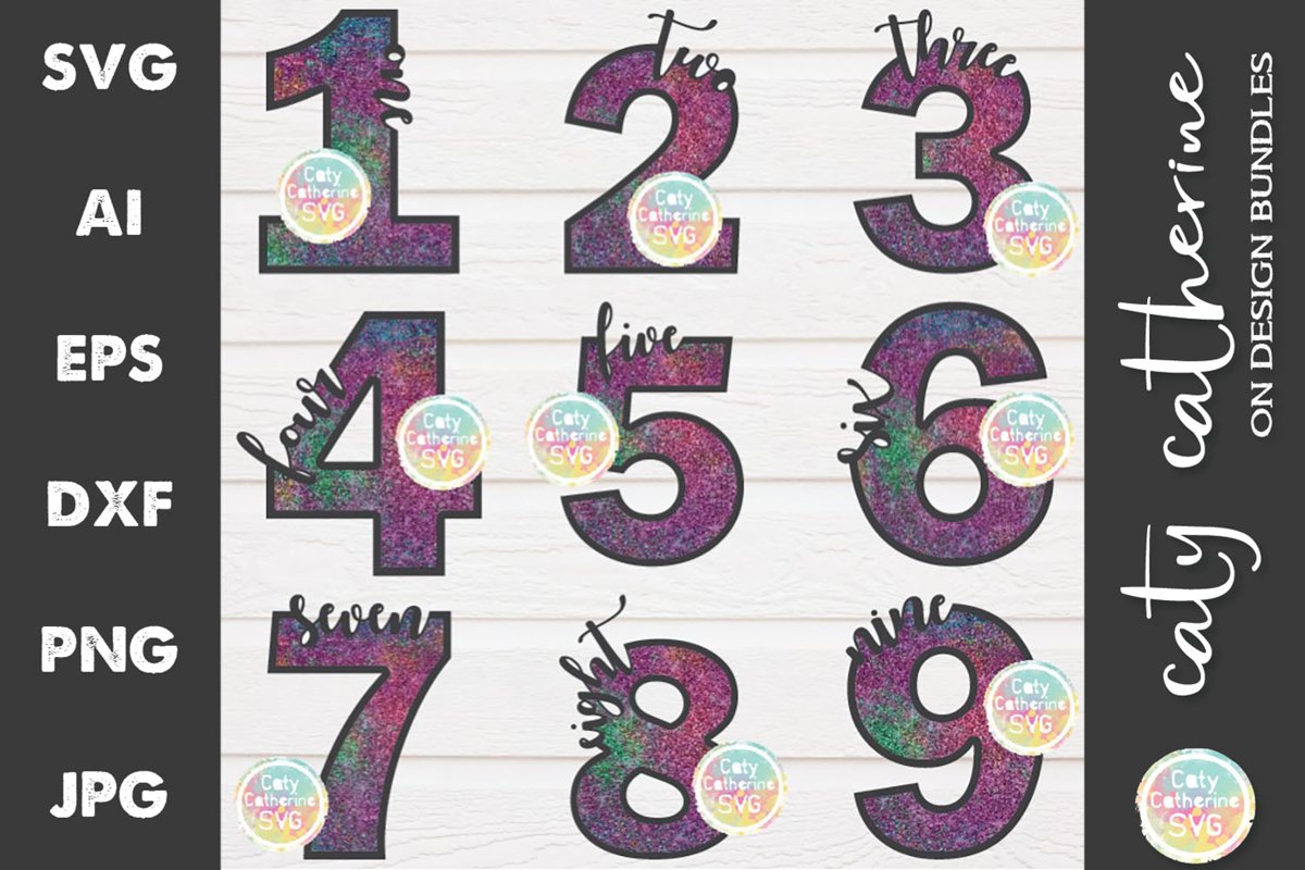Bundle 1-9 Years Old Birthday SVG Cut File example image 1