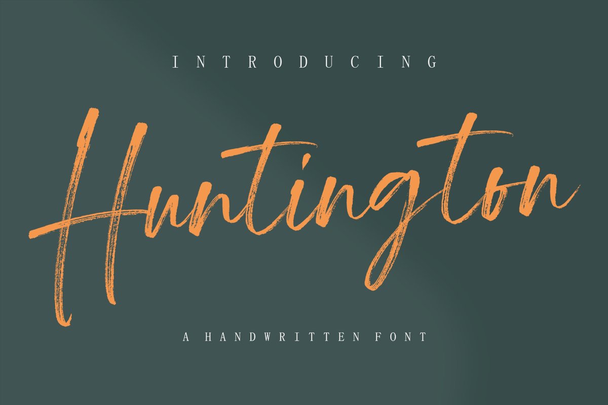Huntington - Handwritten fonts example image 1