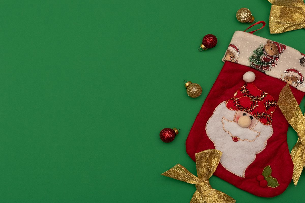 Christmas sock and decorations. example image 1