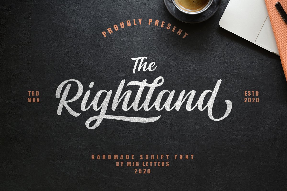 Rightland - Modern Bold Script example image 1