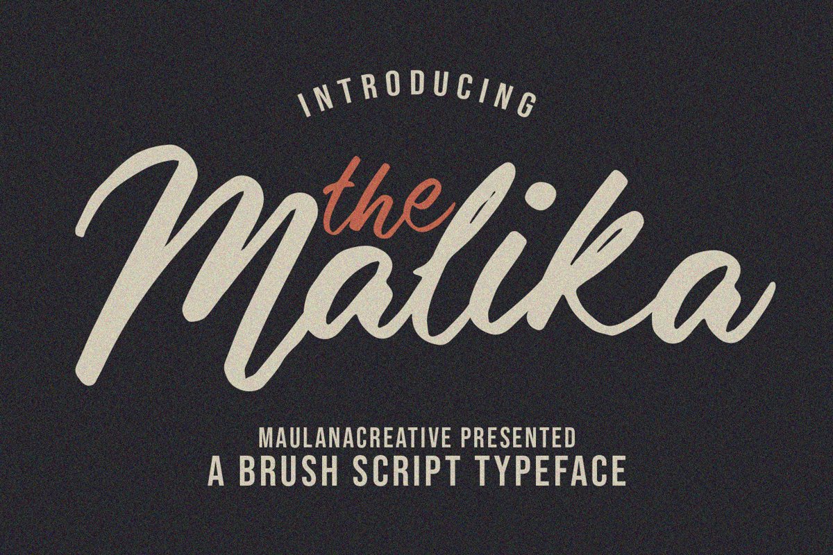 Malika Brush Script Typeface example image 1