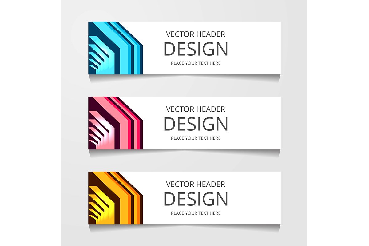 Set Horizontal web banner, with three different color, Corpo example image 1