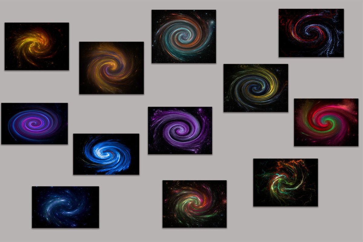 12 images - Magic swirl galaxy background . example image 1