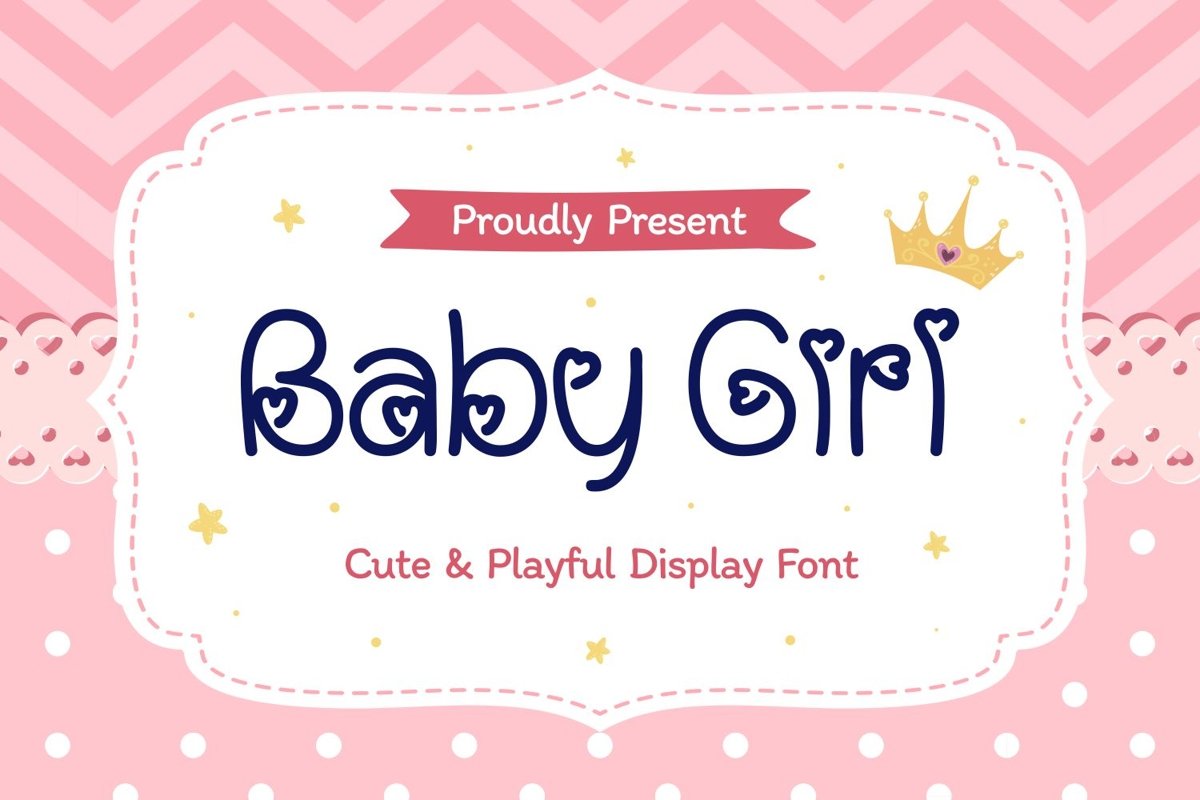 Baby Girl - Cute & Playful Display Font example image 1
