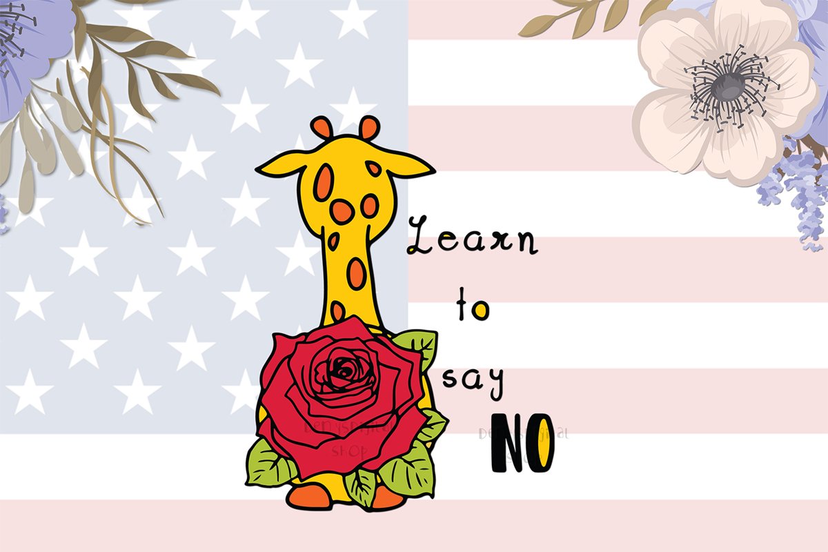 Giraffe digital download, giraffe funny quotes, printable example image 1