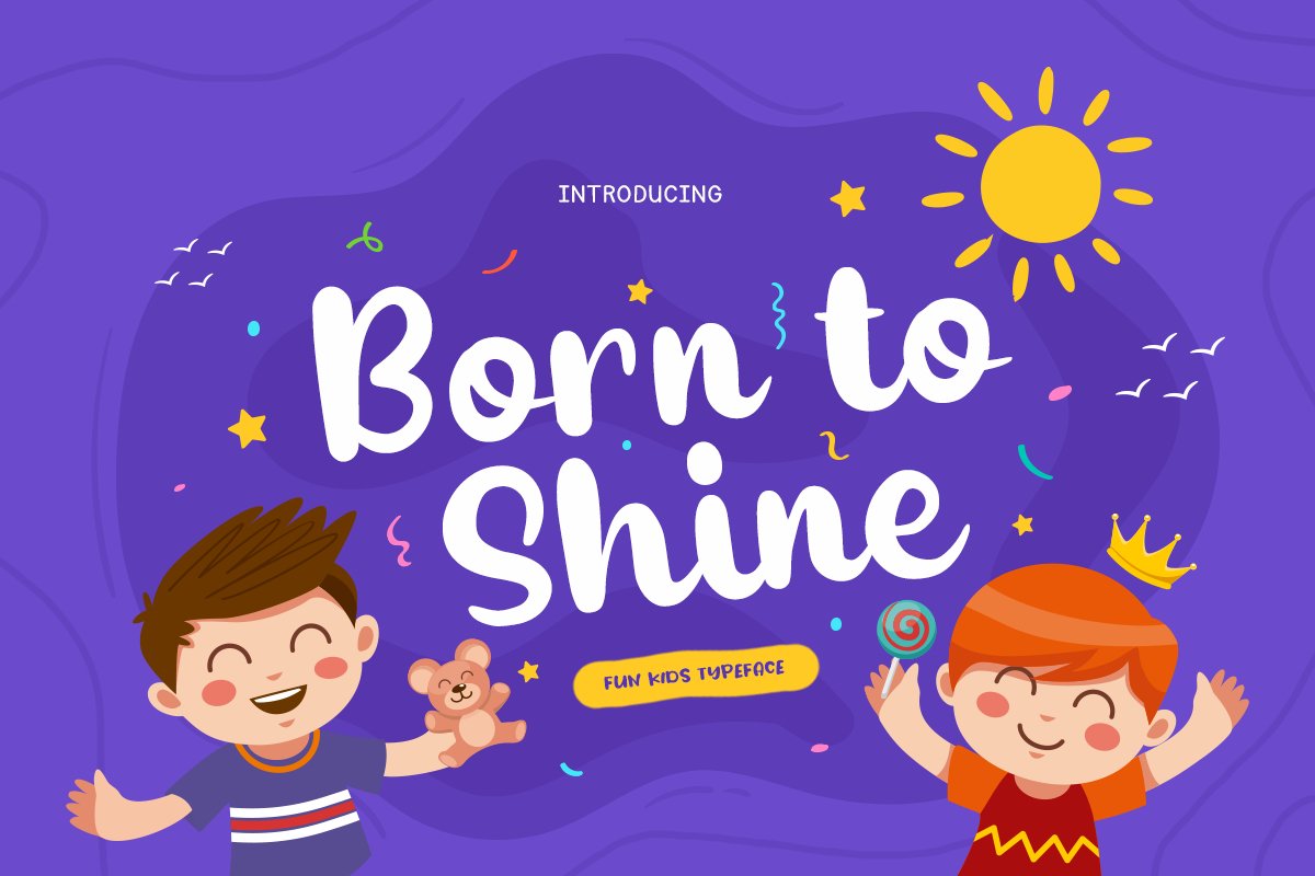 Born to Shine - Cute Baby Font example image 1