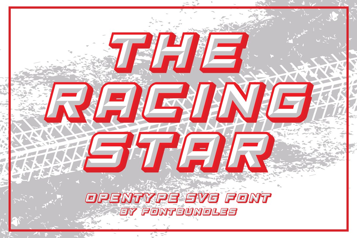 The Racing Star - SVG Font example image 1