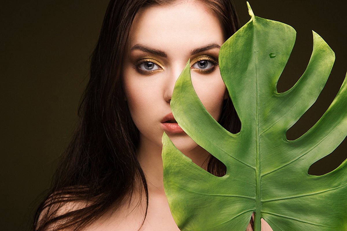 Woman portrait. Fashionable beautiful eye makeup. example image 1