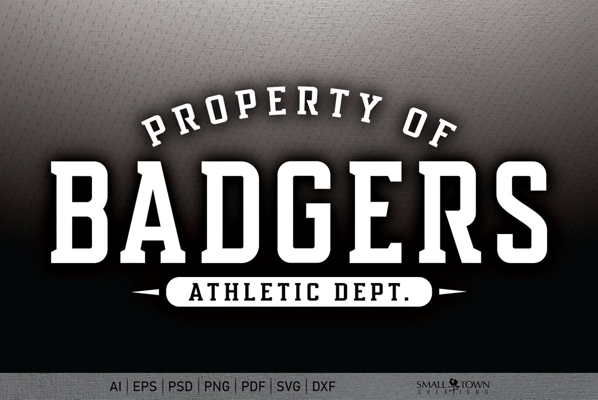 Badger, Badger Athletics, Badger svg, PRINT, CUT, DESIGN example image 1
