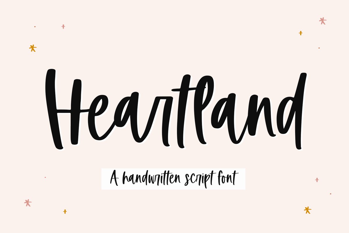Heartland - A Handwritten Script Font example image 1