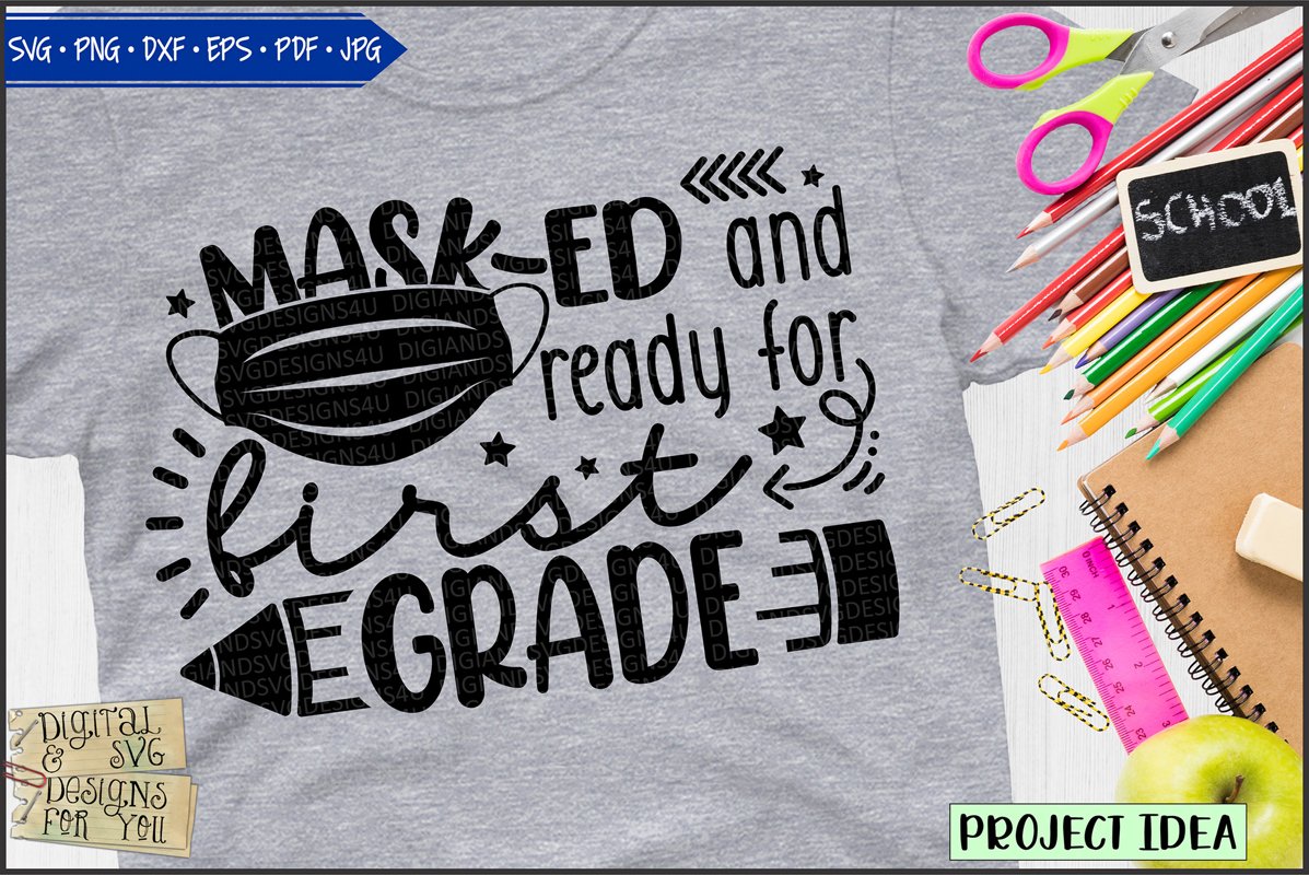 Masked and ready for First Grade example image 1