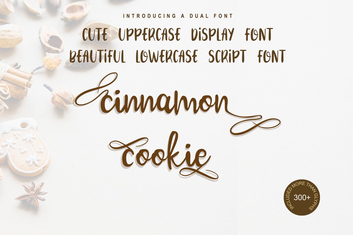 Cinnamon Cookie - Two Style Font example image 1