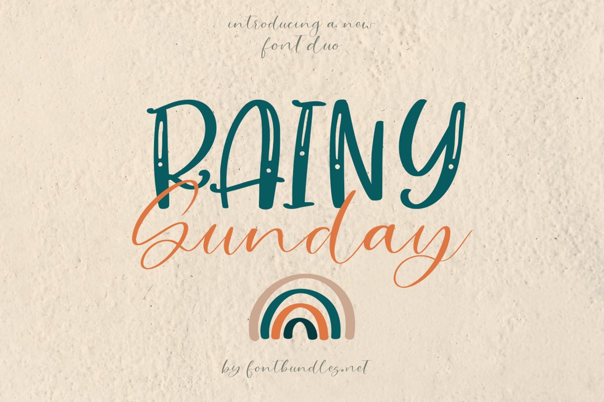Rainy Sunday Font Duo example image 1