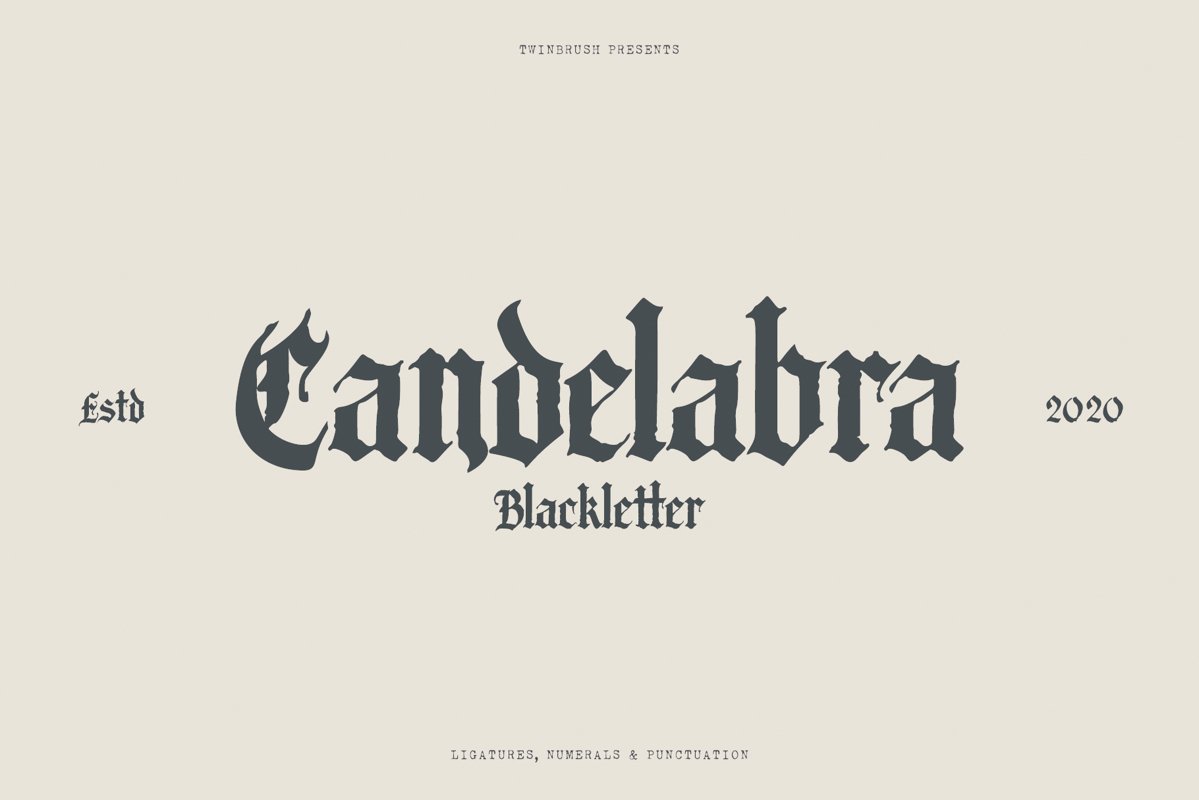 Candelabra Blackletter Font example image 1