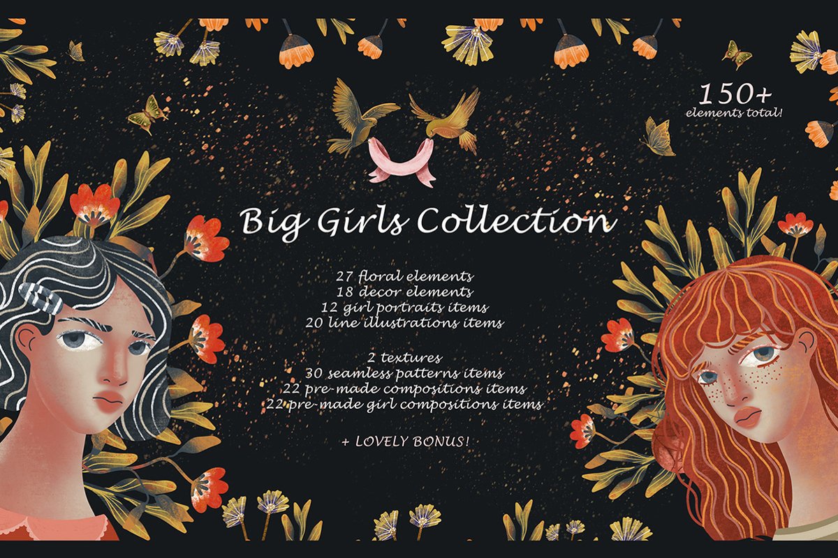 BIG GIRLS COLLECTION female raster kit example image 1