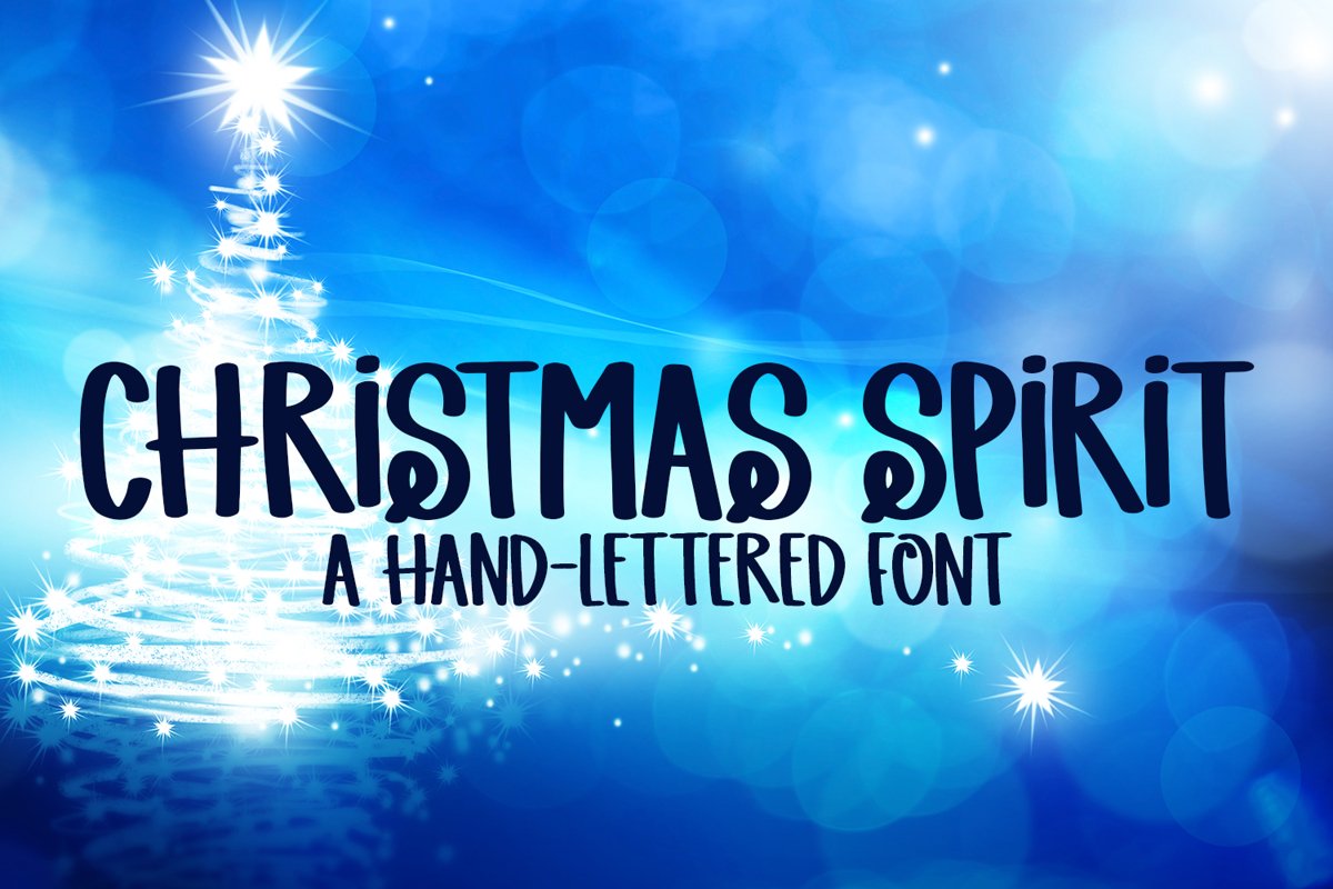 Christmas Spirit - A Hand-Lettered Christmas Font example image 1