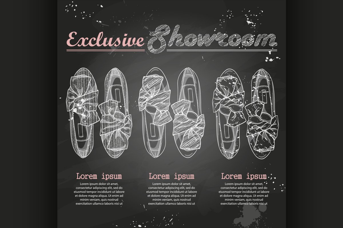 Fashion vector sketch womens shoes. example image 1