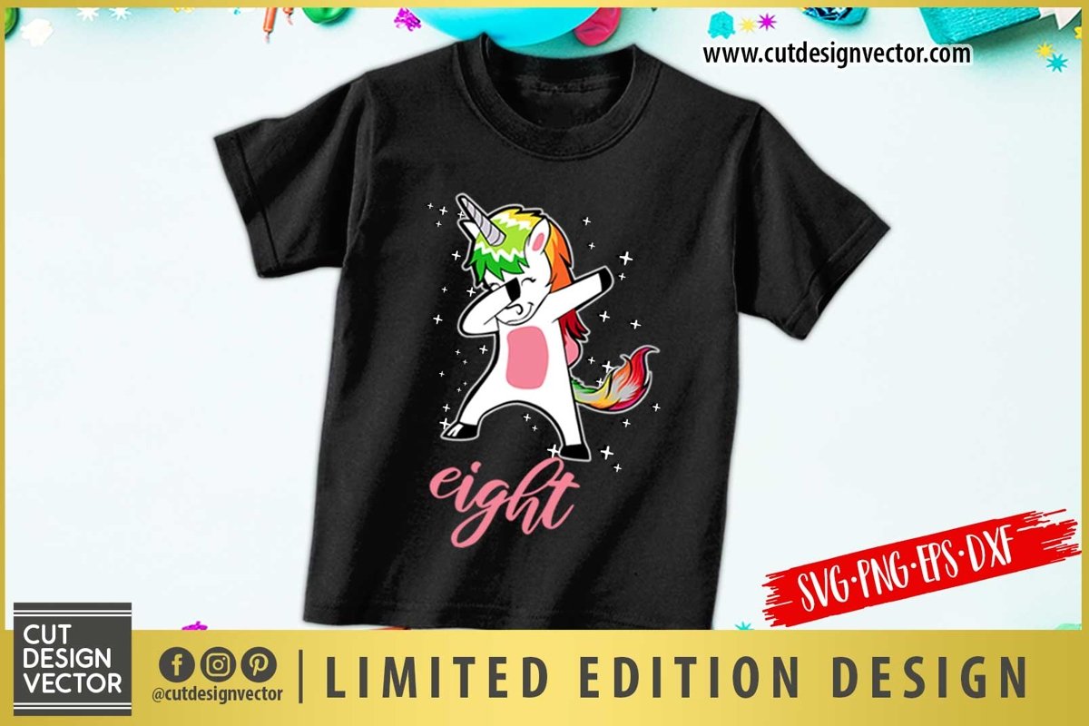 8th Birthday Unicorn SVG (552460) | Cut Files | Design Bundles