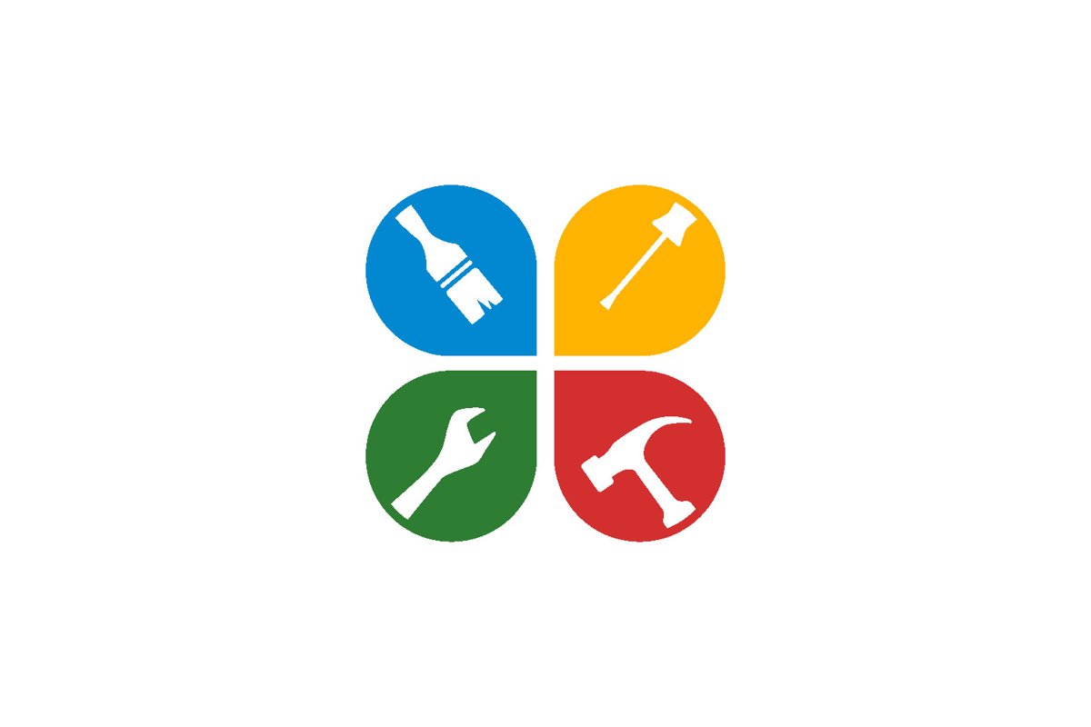 Home Repair Logo Design vector isolated example image 1