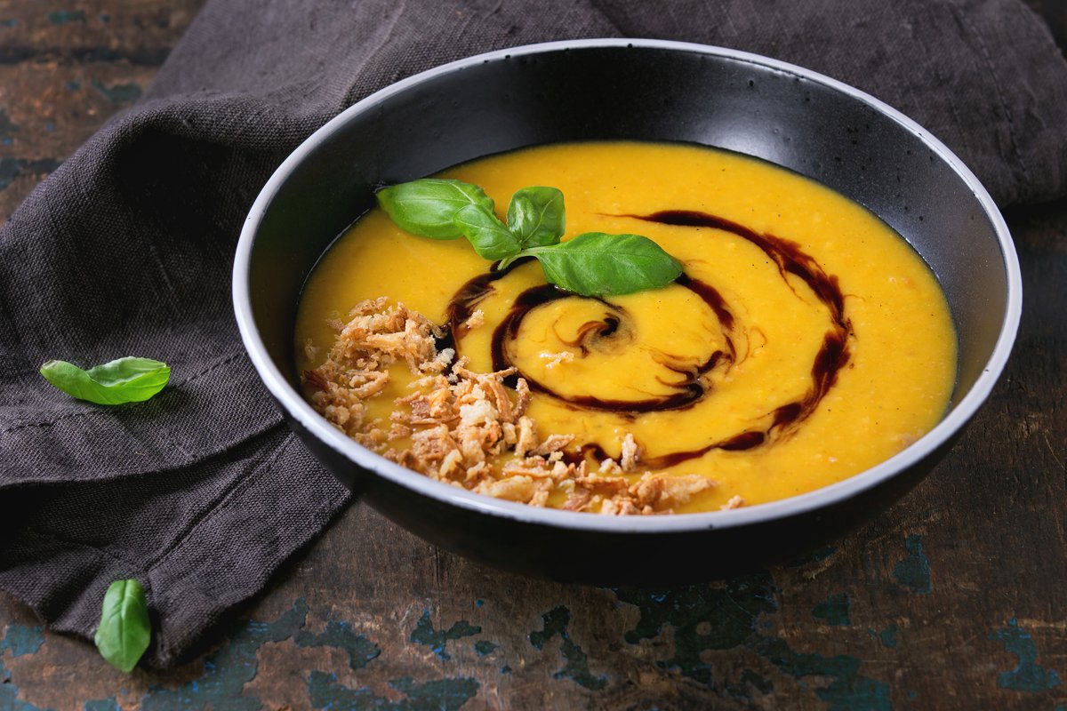 Pumpkin and sweet potato soup example image 1