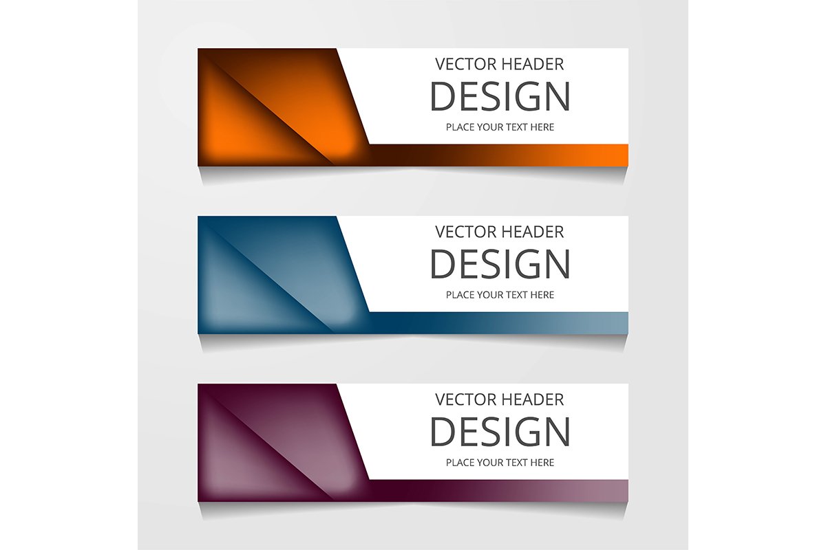 Abstract Web banner design background or header Templates example image 1