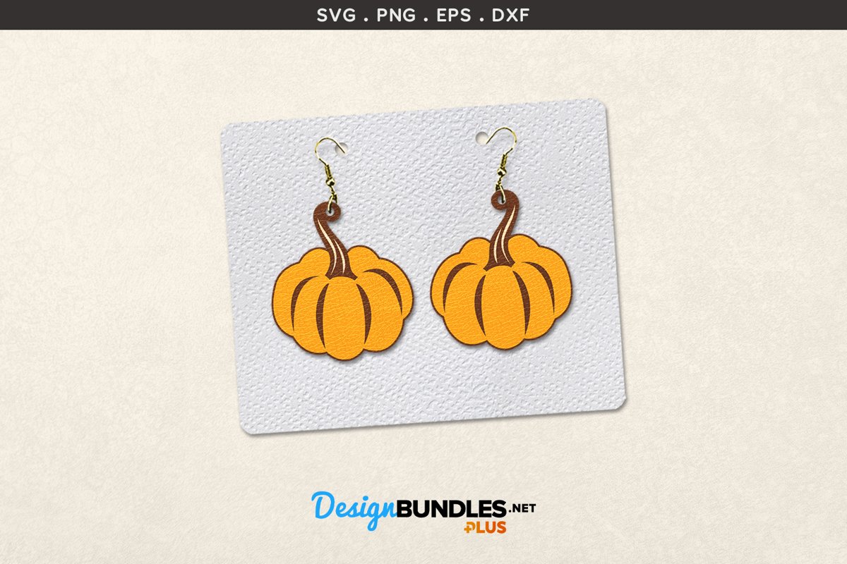 Autumn Earrings Template | Pumpkins example image 1