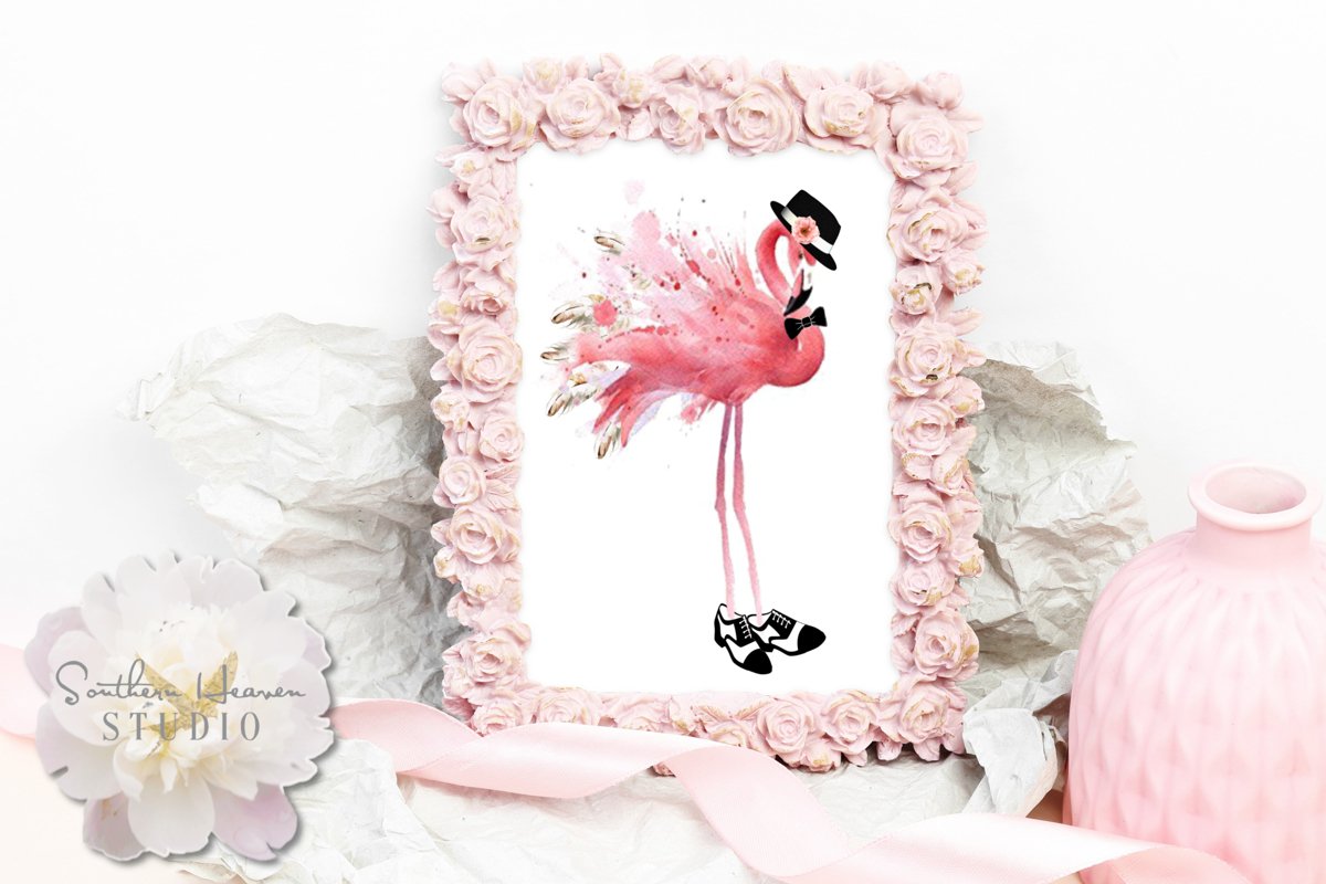 FLAMINGO GROOM - PNG example image 1