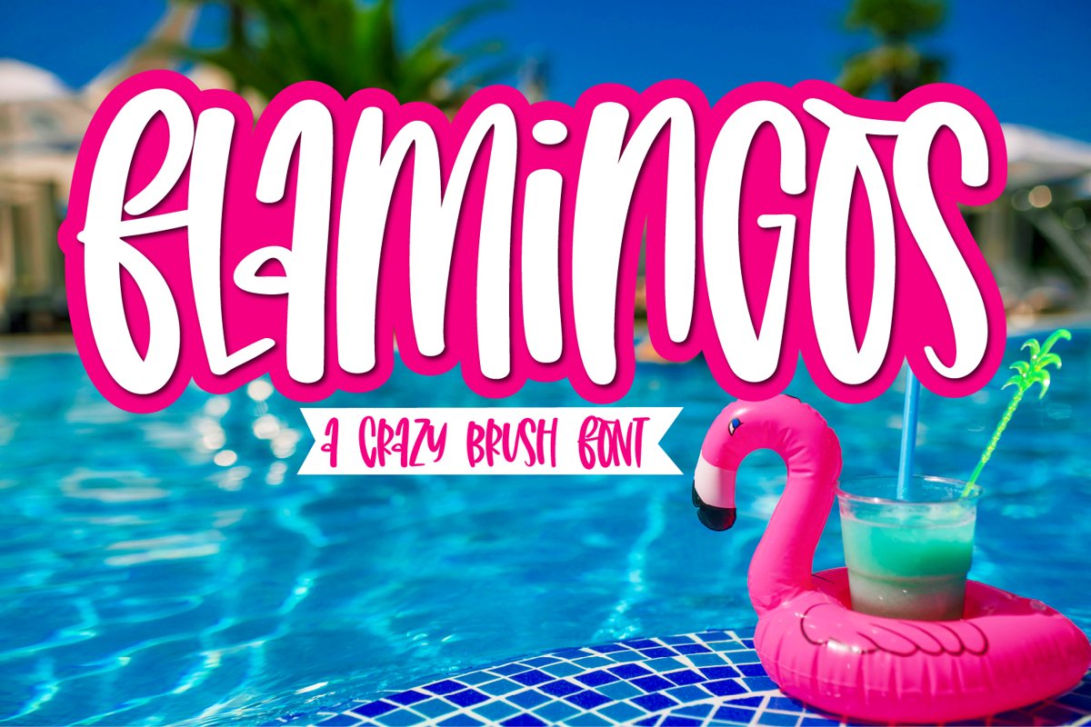 Flamingos - A Tall Brush Font example image 1