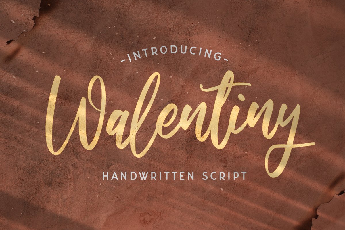 Walentiny - Handwritten Font example image 1