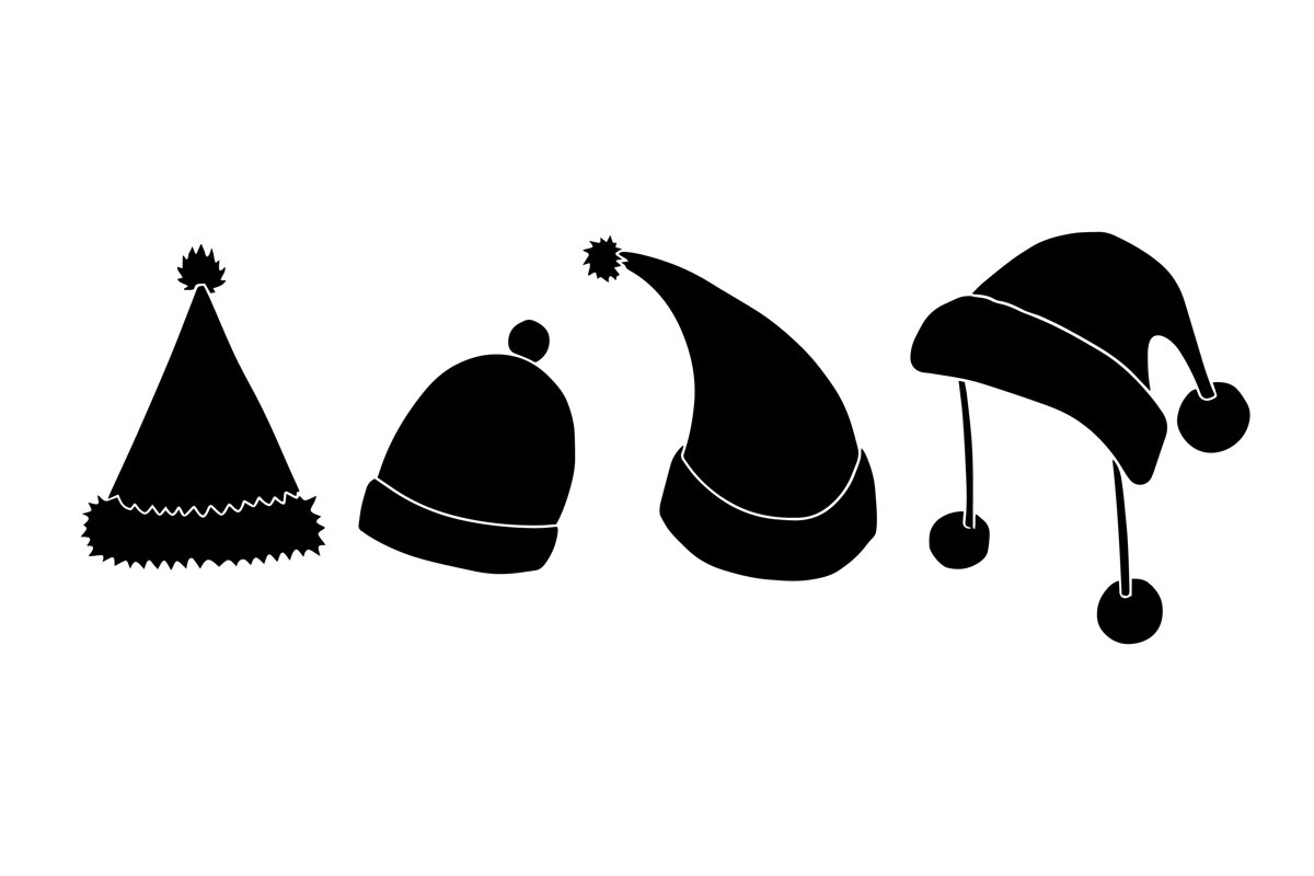 Santa Hat Silhouettes example image 1
