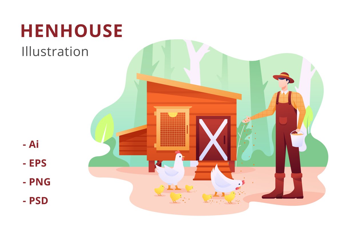 Henhouse Illustration example image 1