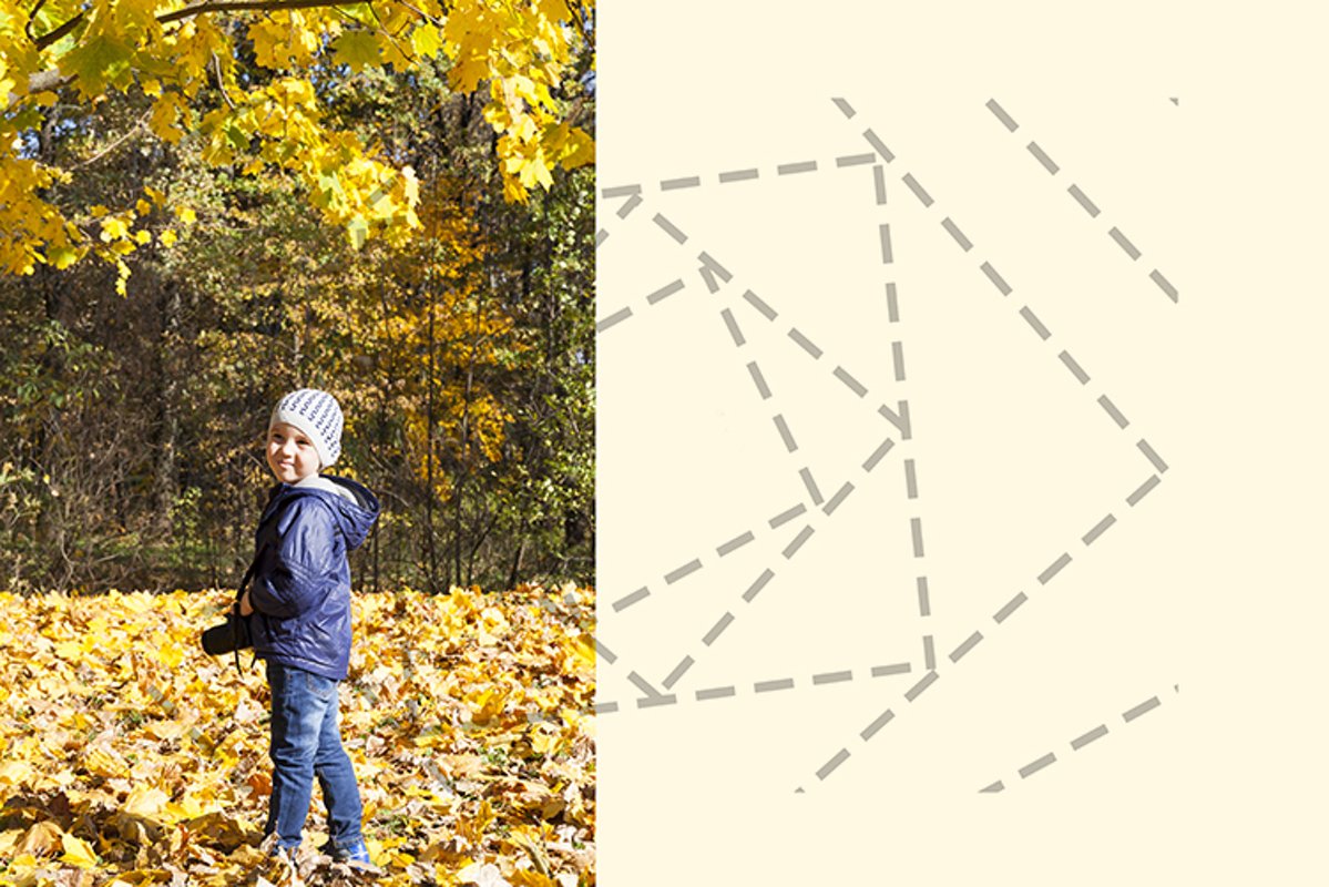 Child photographer in the autumn park example image 1