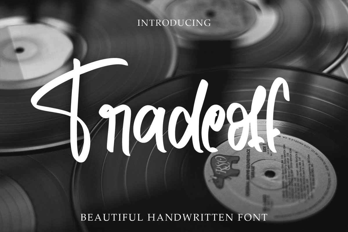 Tradeoff - Handwritten Font example image 1